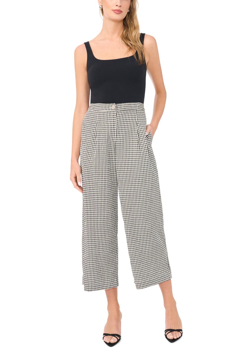 Vince Camuto Crop Straight Leg Pants, Alternate, color, Rich Black