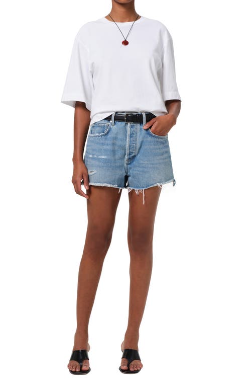 Citizen Of Humanity Citizens Of Humanity Marlow High Waist Denim Cutoff Shorts In Seltzer