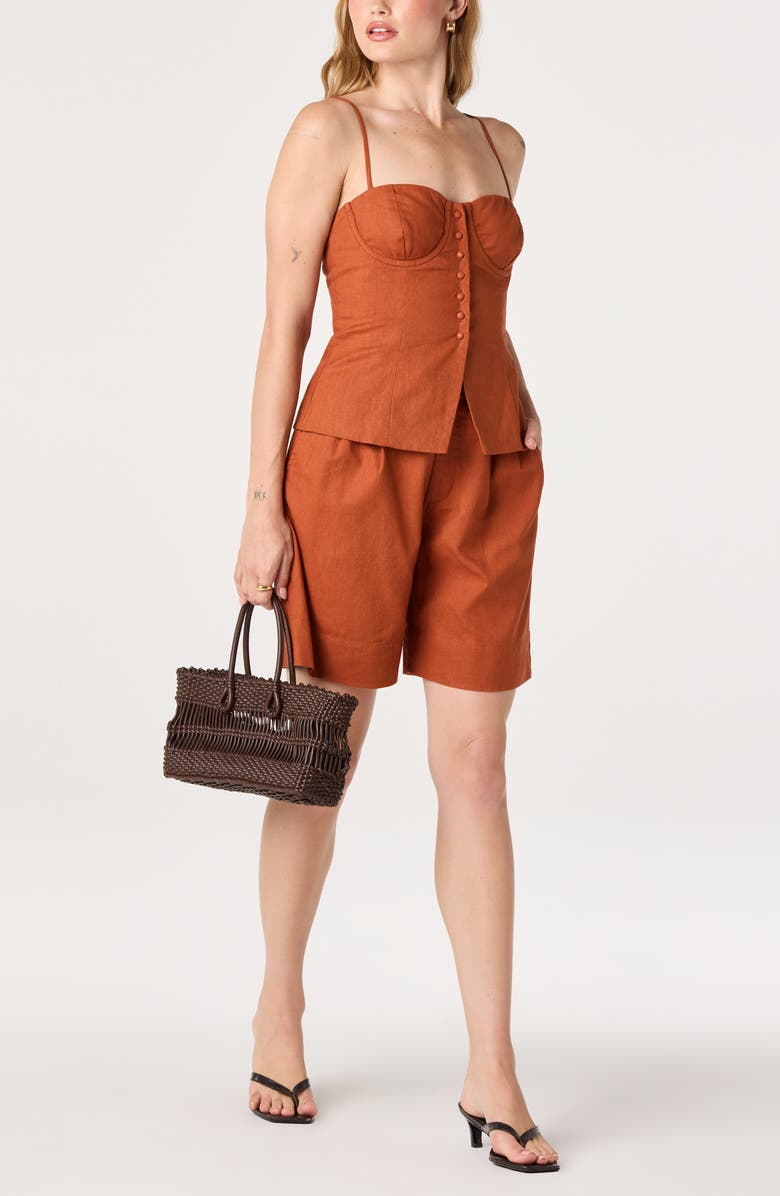 ASTR the Label Koda Linen Blend Camisole, Alternate, color, Rust