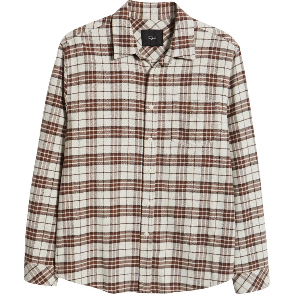 Rails Forrest Plaid Cotton Twill Button-up Shirt In Sandalwood Mosaic