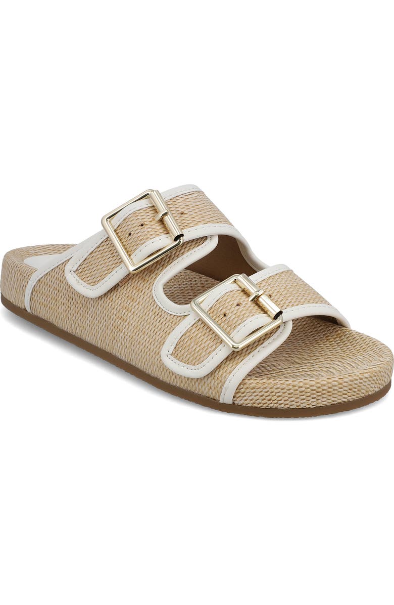 MIA Gazell Two-Strap Sandal, Main, color, Natural/ White