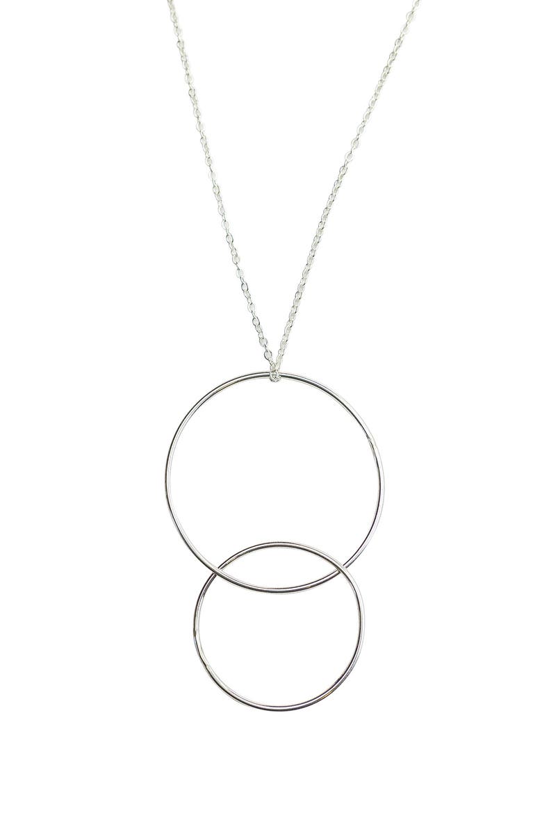Double Drop Necklace, Main, color, SILVER