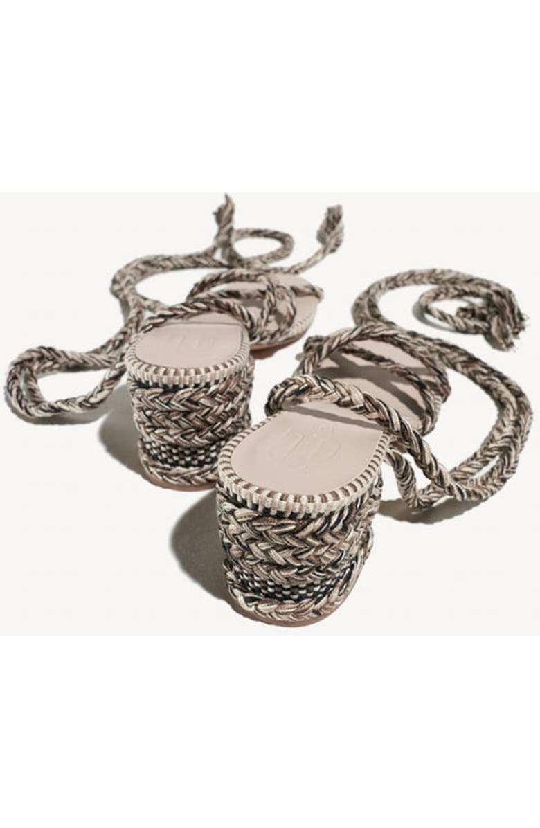 Amambaih Isabel Strappy Cotton Sandals, Alternate, color, Sand