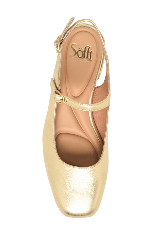 Söfft Leyla Slingback Mary Jane Pump In Gold