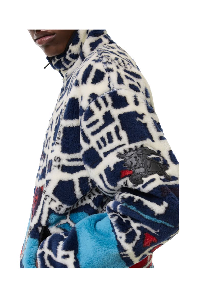 London Map Fleece Jacket, Alternate, color, Marine blue