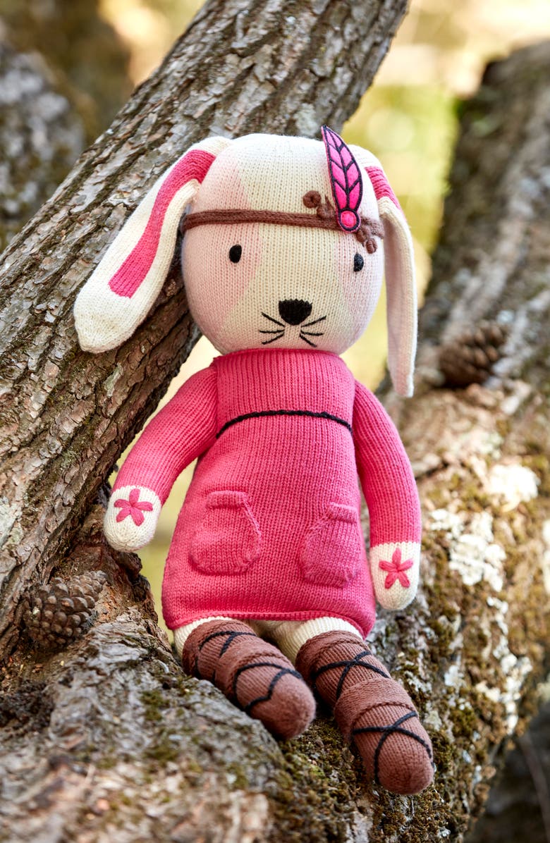 Cuddoll Bella Bunny 20" Hand-Knit Stuffed Animal, Alternate, color, 