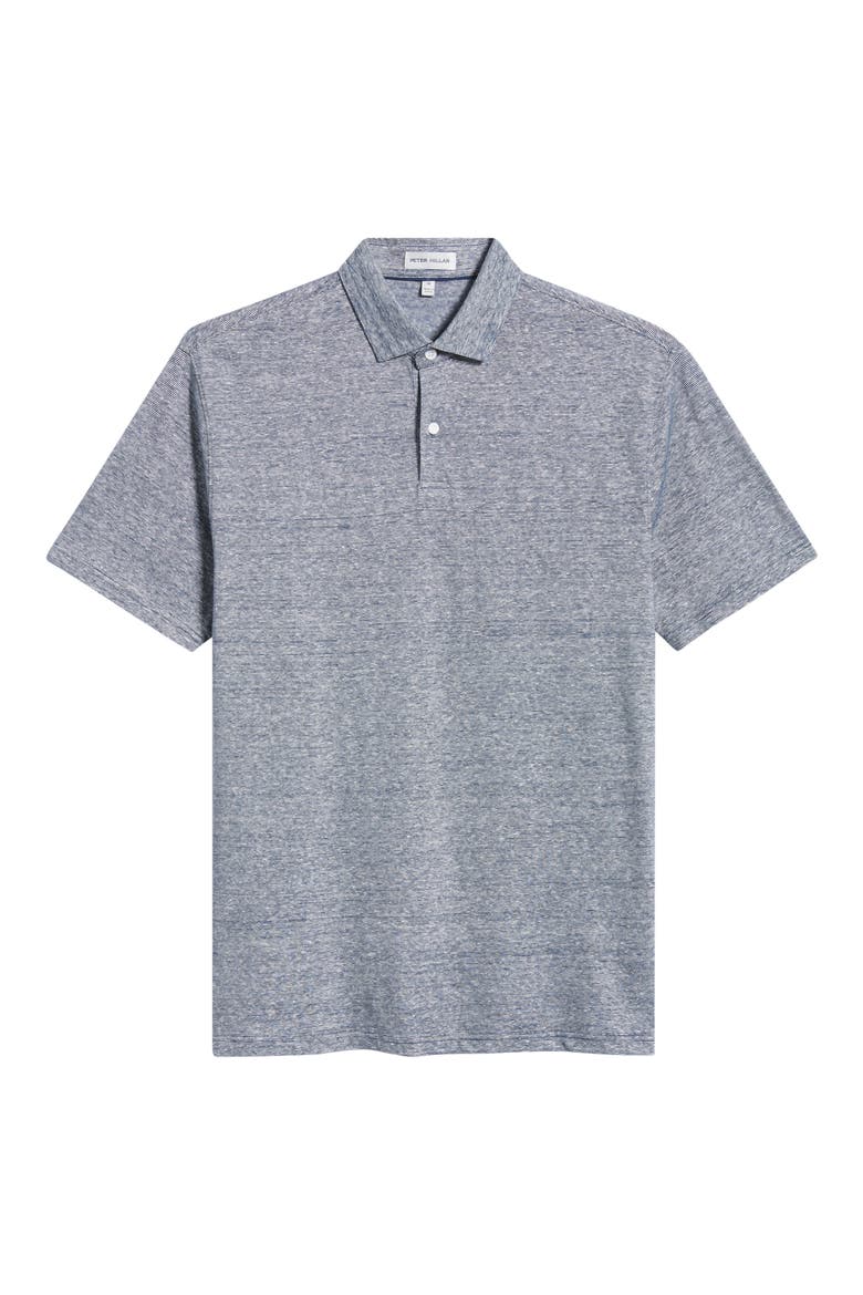 Sanibel Linen & Cotton Polo, Alternate, color, NAVY