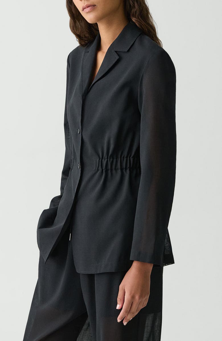 Theory Cinched Waist Wool Blend Jacket, Alternate, color, 