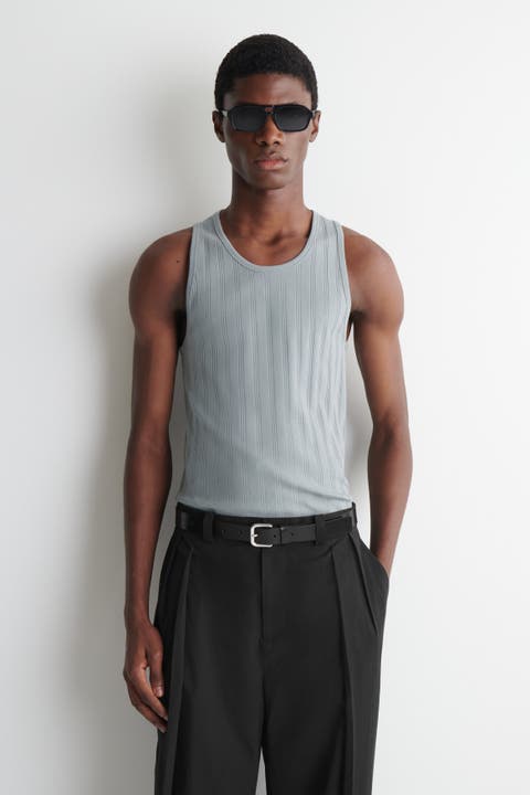 Slim-fit Wide-rib Cotton Tank Top