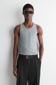 COS Slim-fit Wide-rib Cotton Tank Top