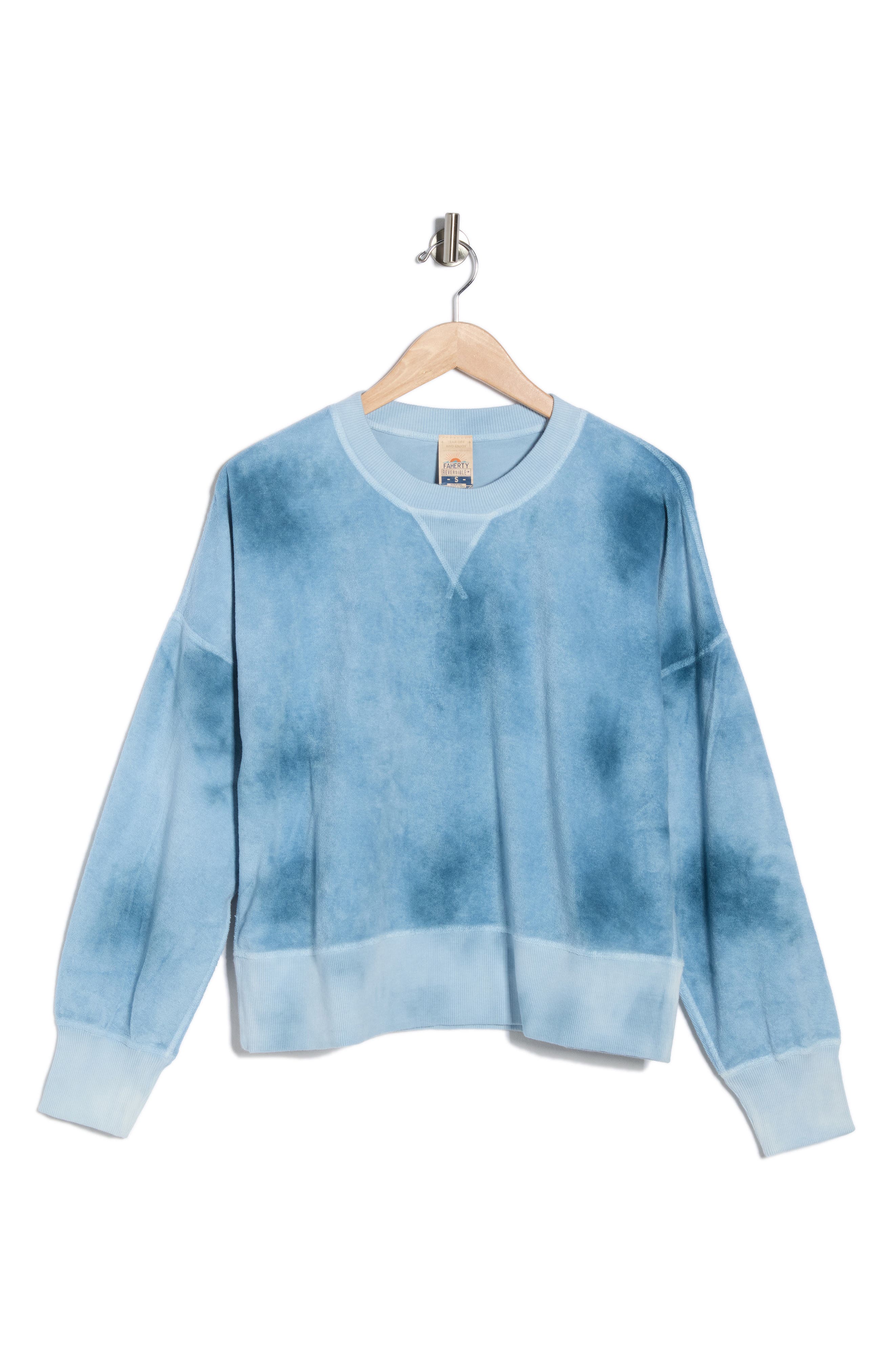 Faherty High Tide Tie Dye Pima Cotton Sweatshirt