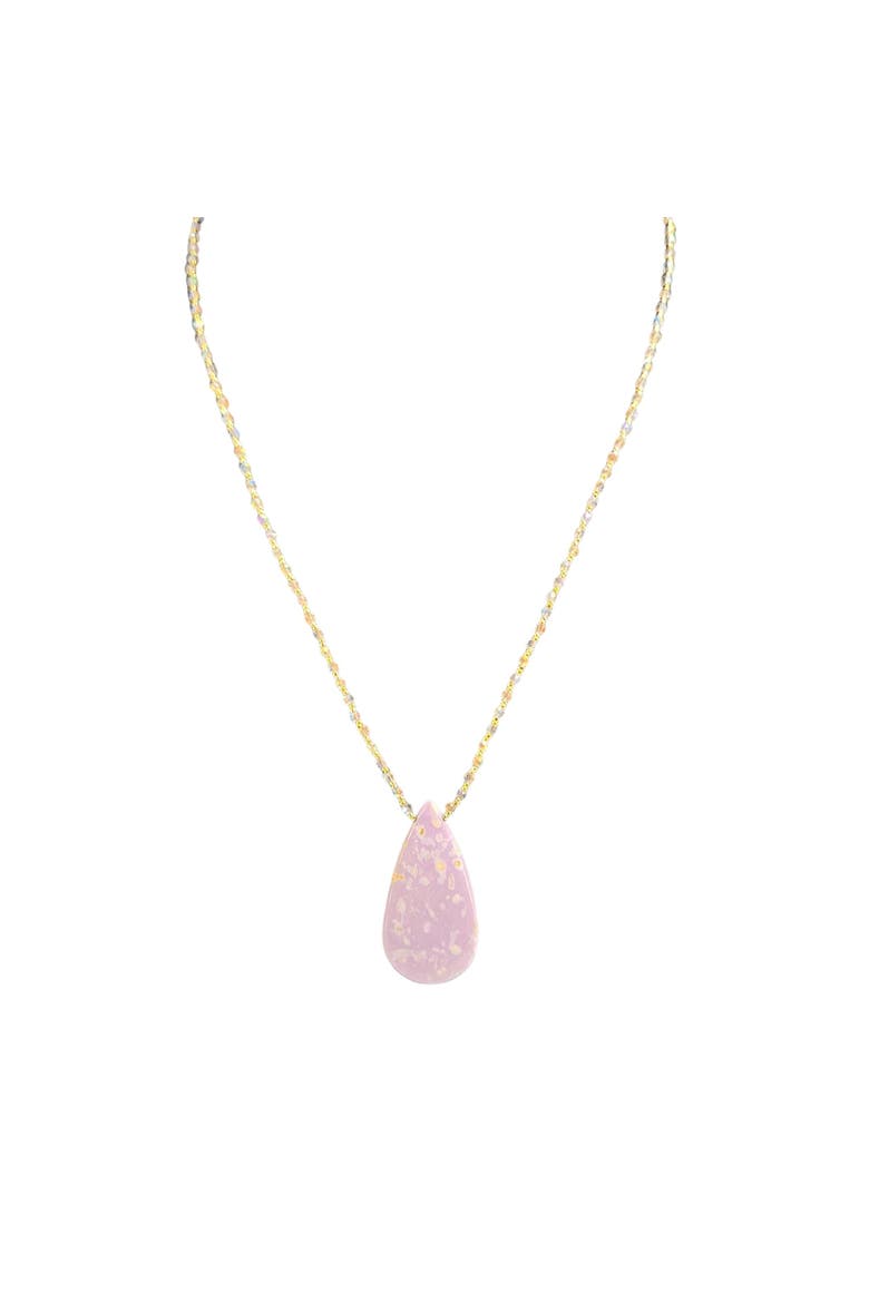 Pink Phosphorite Teardrop Necklace, Main, color, Pink