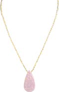 MADISON BEVERLY HILLS Pink Phosphorite Teardrop Necklace