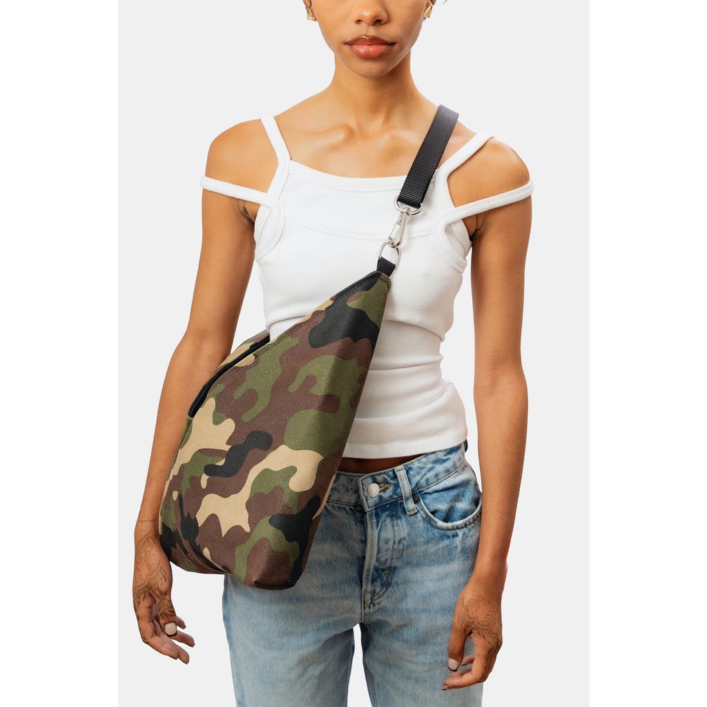 Adw Small Waxed Camo Crossbody Gami Bag In Multi