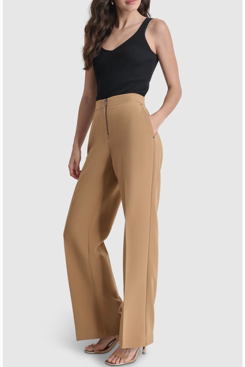 Double Weave Wide Leg Pants, Alternate, color, TRUFFLE