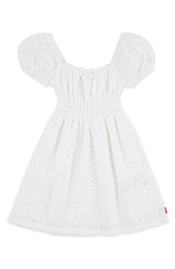LEVI'S® LEVI'S® FLORAL EYELET PUFF SLEEVE DRESS