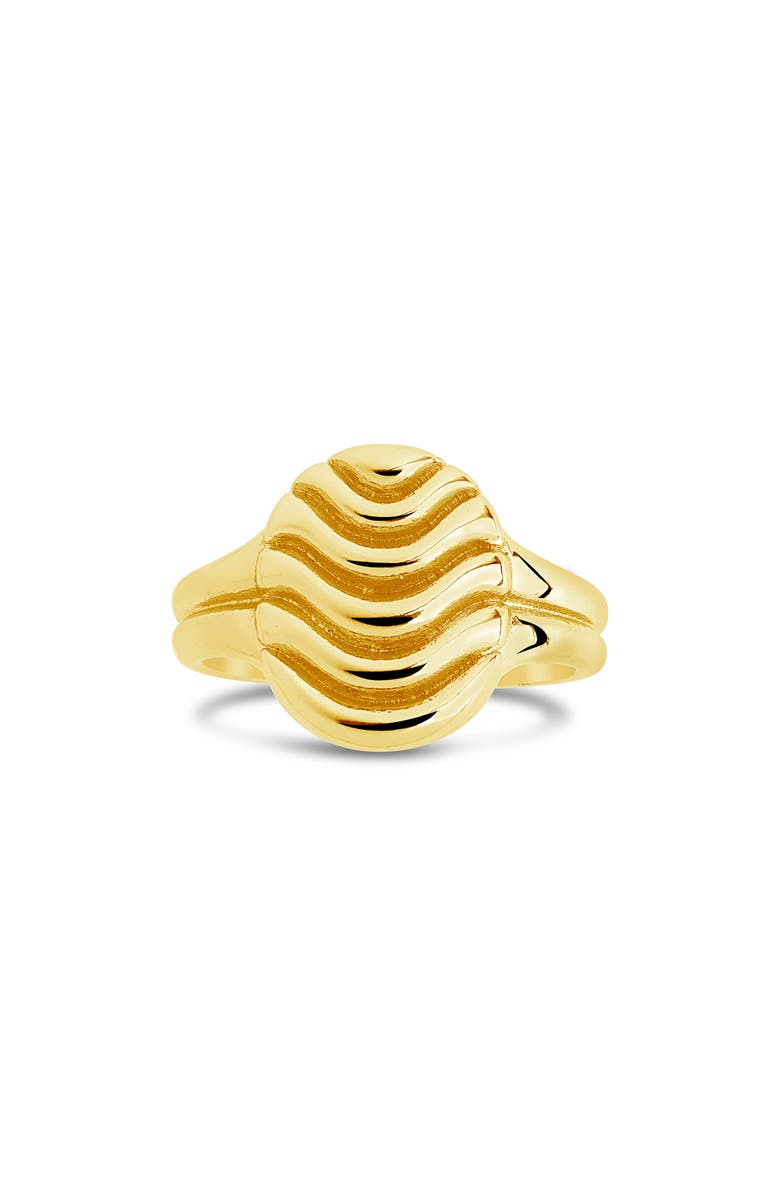 Sterling Forever Livia Textured Ring, Alternate, color, Gold