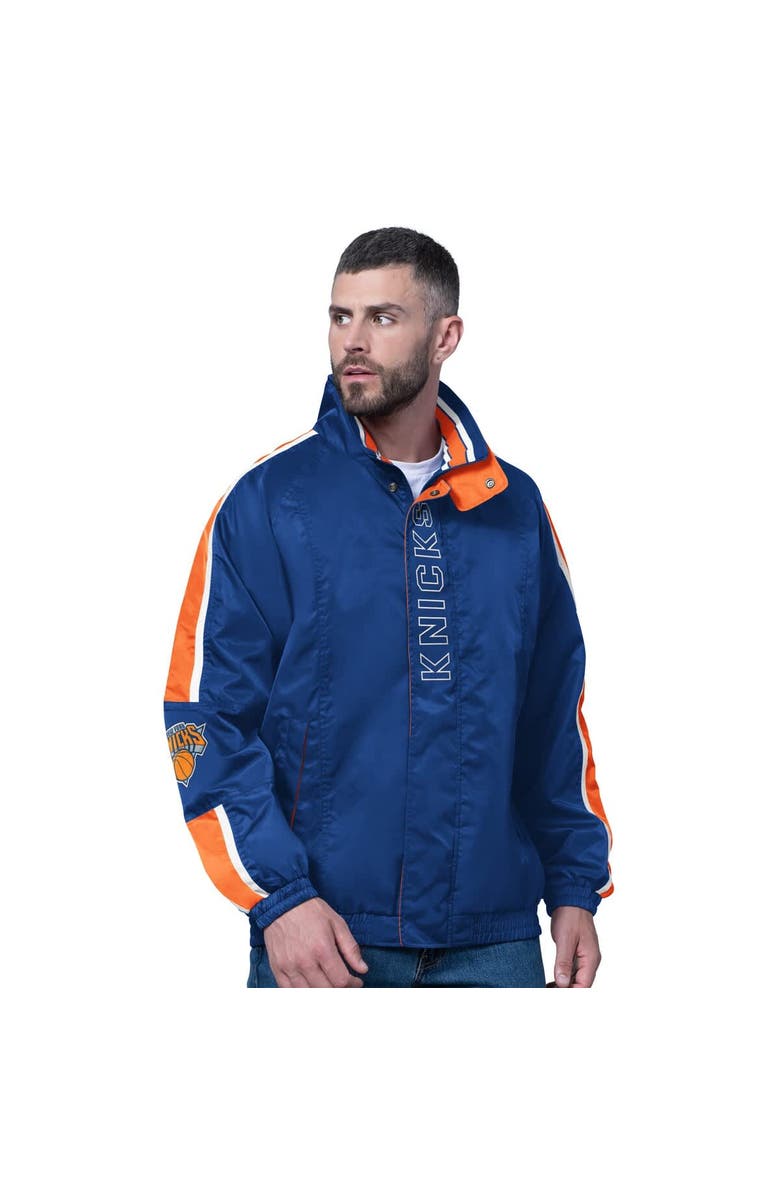 STARTER Men's Starter Blue New York Knicks Freestyle Lightweight Full-Zip Jacket, Main, color, Blue