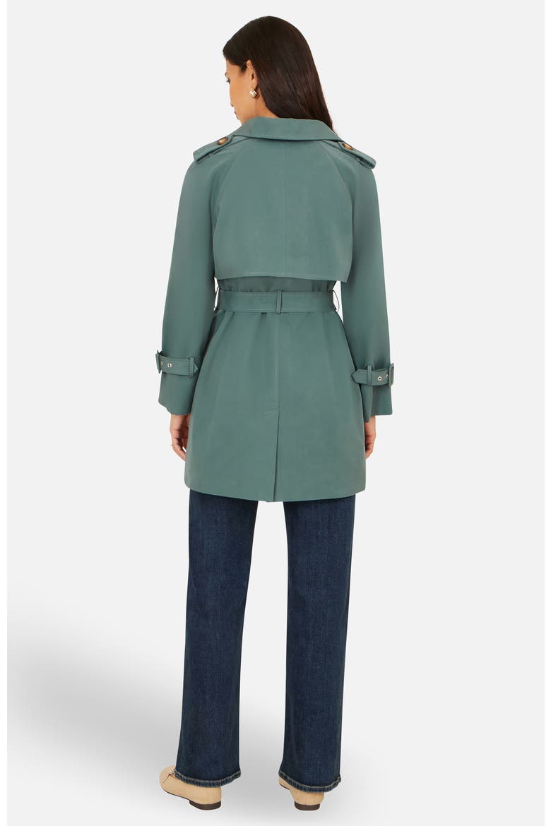Belted Trench Coat, Alternate, color, Blue