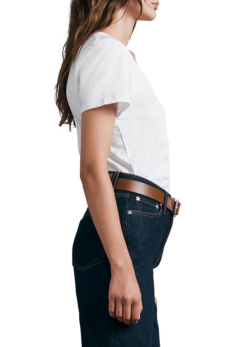 The Vee Slub Cotton T-Shirt, Alternate, color, BRIGHTWHT