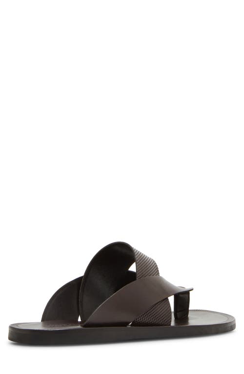 Madden Cicero Flip Flop In Brown Leather