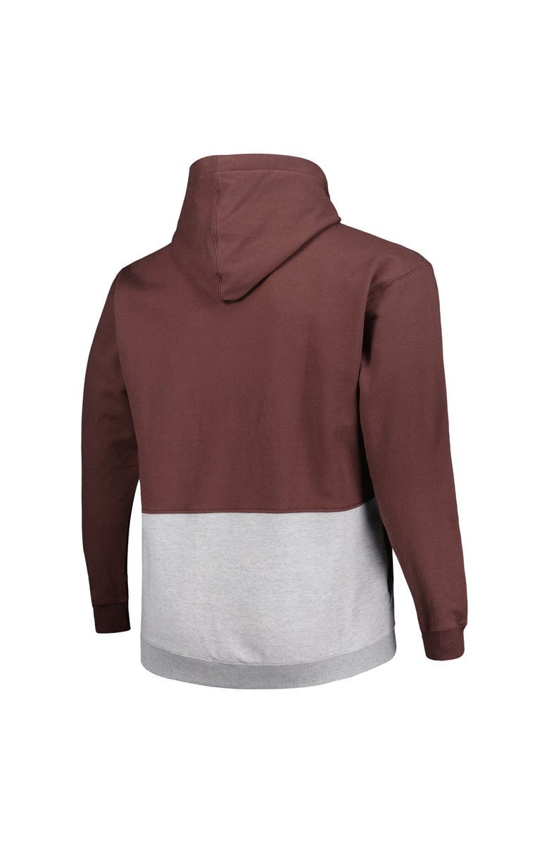 PROFILE Men's Brown/White San Diego Padres Big & Tall Fleece Half-Zip Hoodie, Alternate, color, Brown