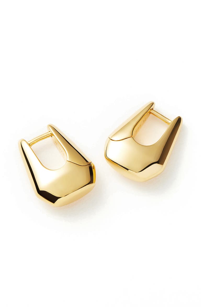 Lucy Williams Arco Small Hoop Earrings, Main, color, GOLD