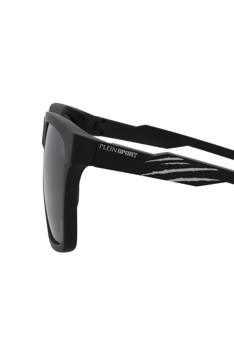 PHILIPP PLEIN Sport 56mm Square Sunglasses, Alternate, color, Black Black Smoke