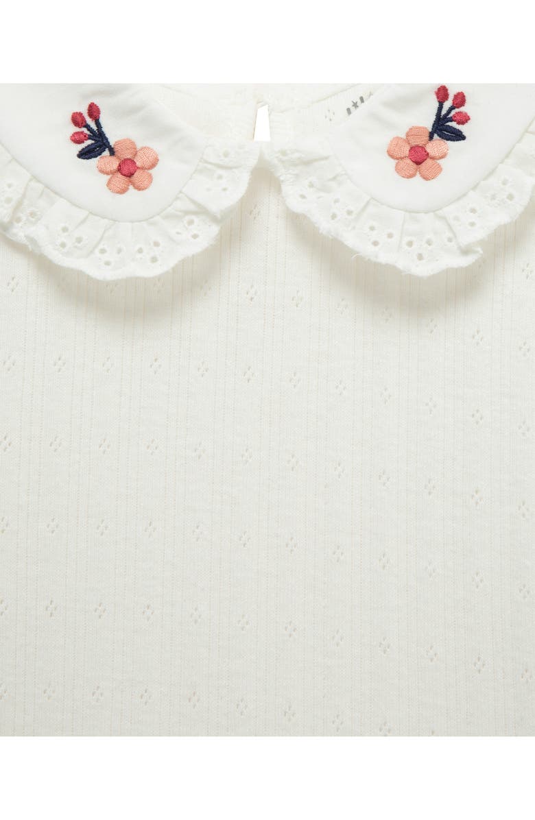 Little Me Collared Shirt & Pleated Skirted Overalls Set, Alternate, color, Blue/ White