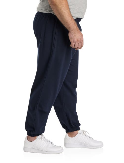Champion Big & Tall Elasticized-hem Sweatpants In Navy