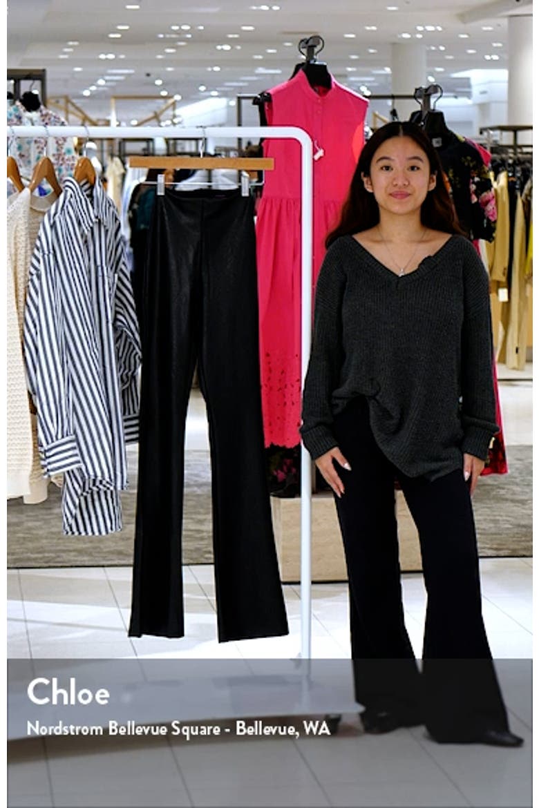 Faux Leather Flare Leggings video