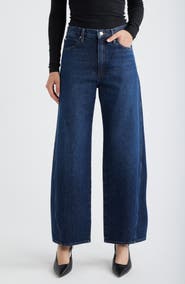 FRAME The Twisted Seam Bow High Waist Barrel Leg Jeans