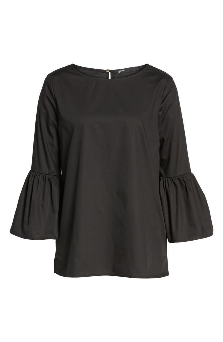 GIBSONLOOK Gibson Bell Sleeve Poplin Top, Alternate, color, 