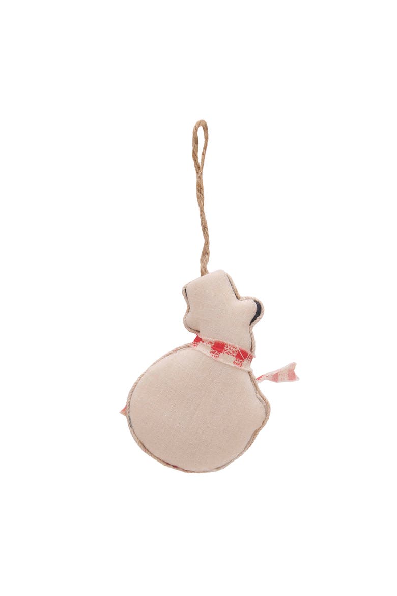 Patchwork Snowman Ornament Set of 3 Ast, Alternate, color, White