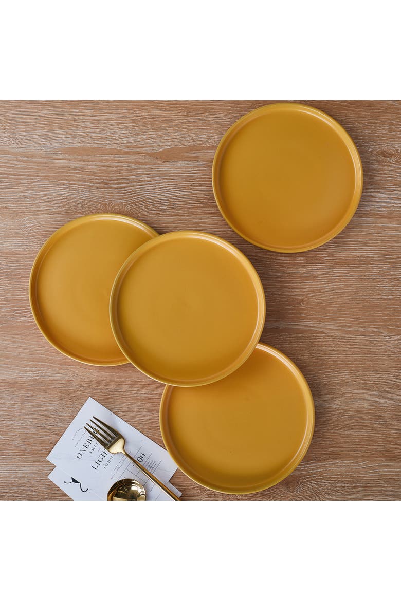 Cleo Stoneware 32-Piece Dinnerware Set, Alternate, color, Yellow