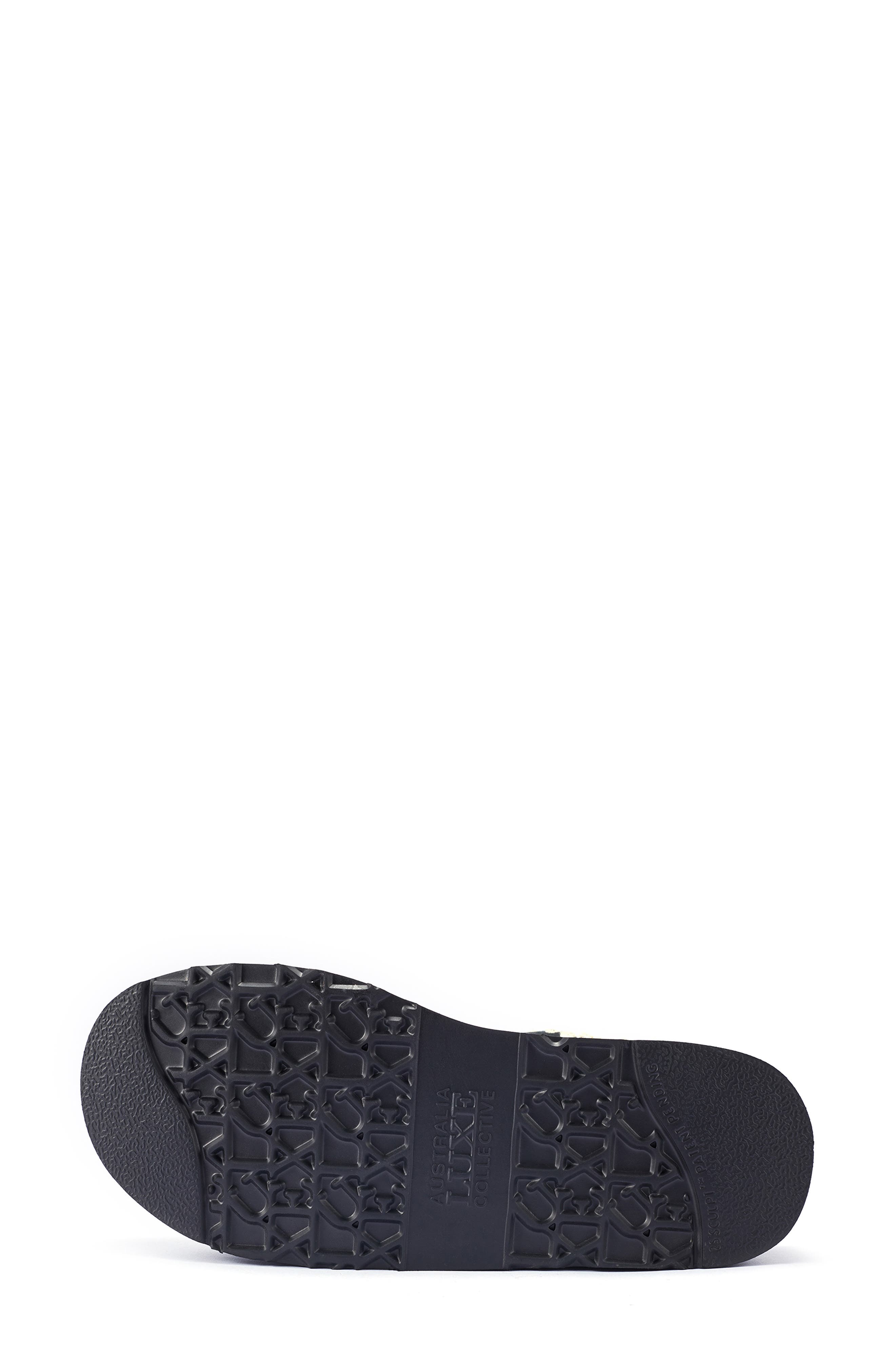 Genuine Shearling Platform Ankle Boot, Alternate, color, BLACK