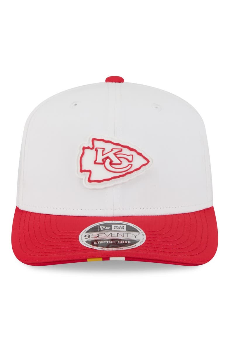 Men's New Era  White/Red Kansas City Chiefs 2025 NFL Training Camp 9SEVENTY Adjustable Hat, Alternate, color, White
