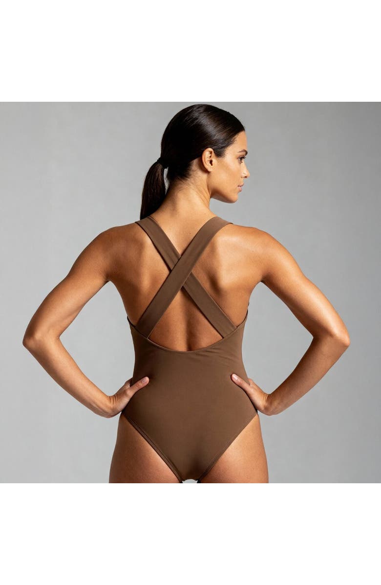 Wallien Nerida Scoop Neck Swimsuit - Women's, Alternate, color, Coffee