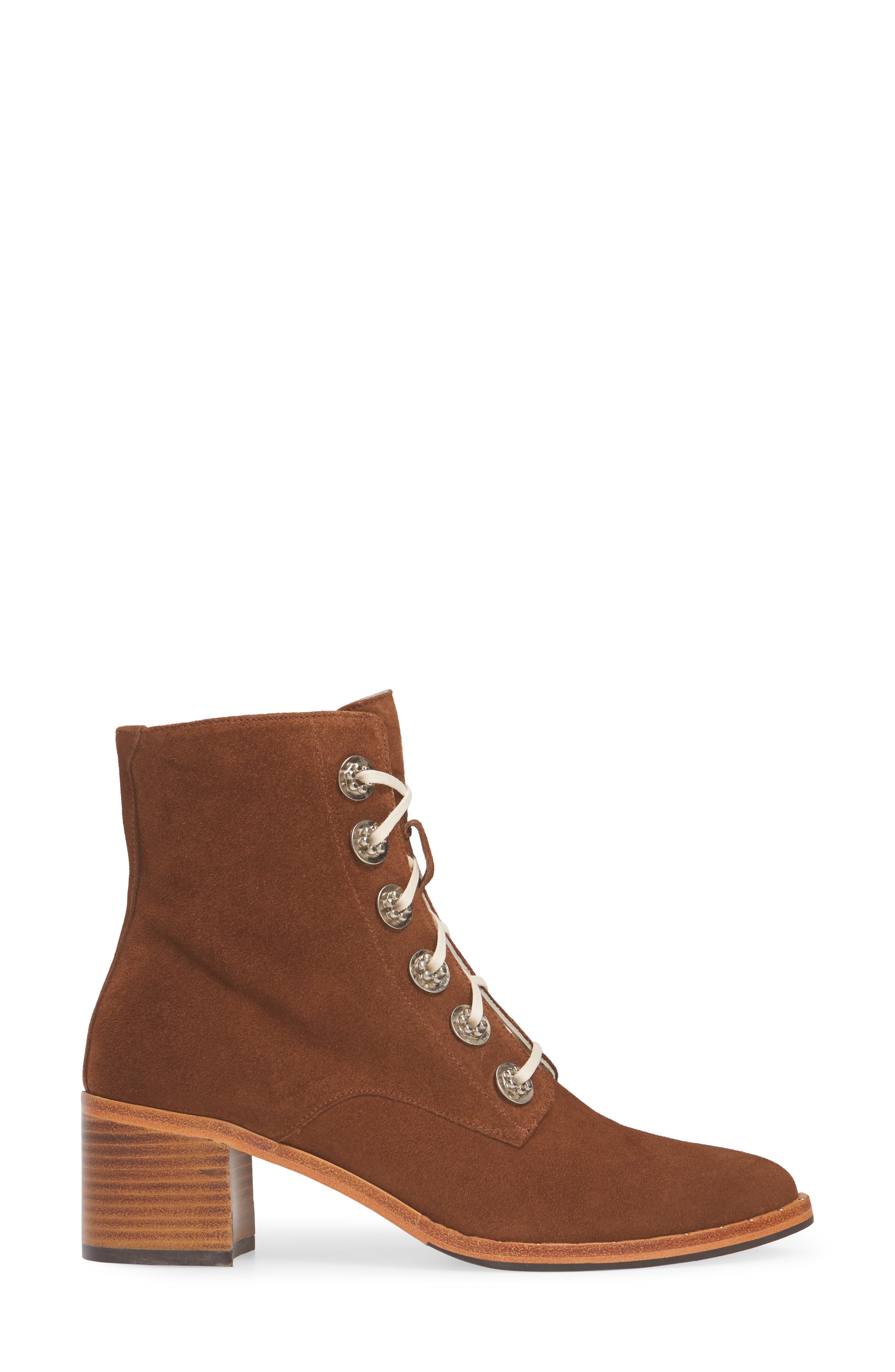 Ace Bootie, Alternate, color, BROWN SUEDE W/ HARDWARE