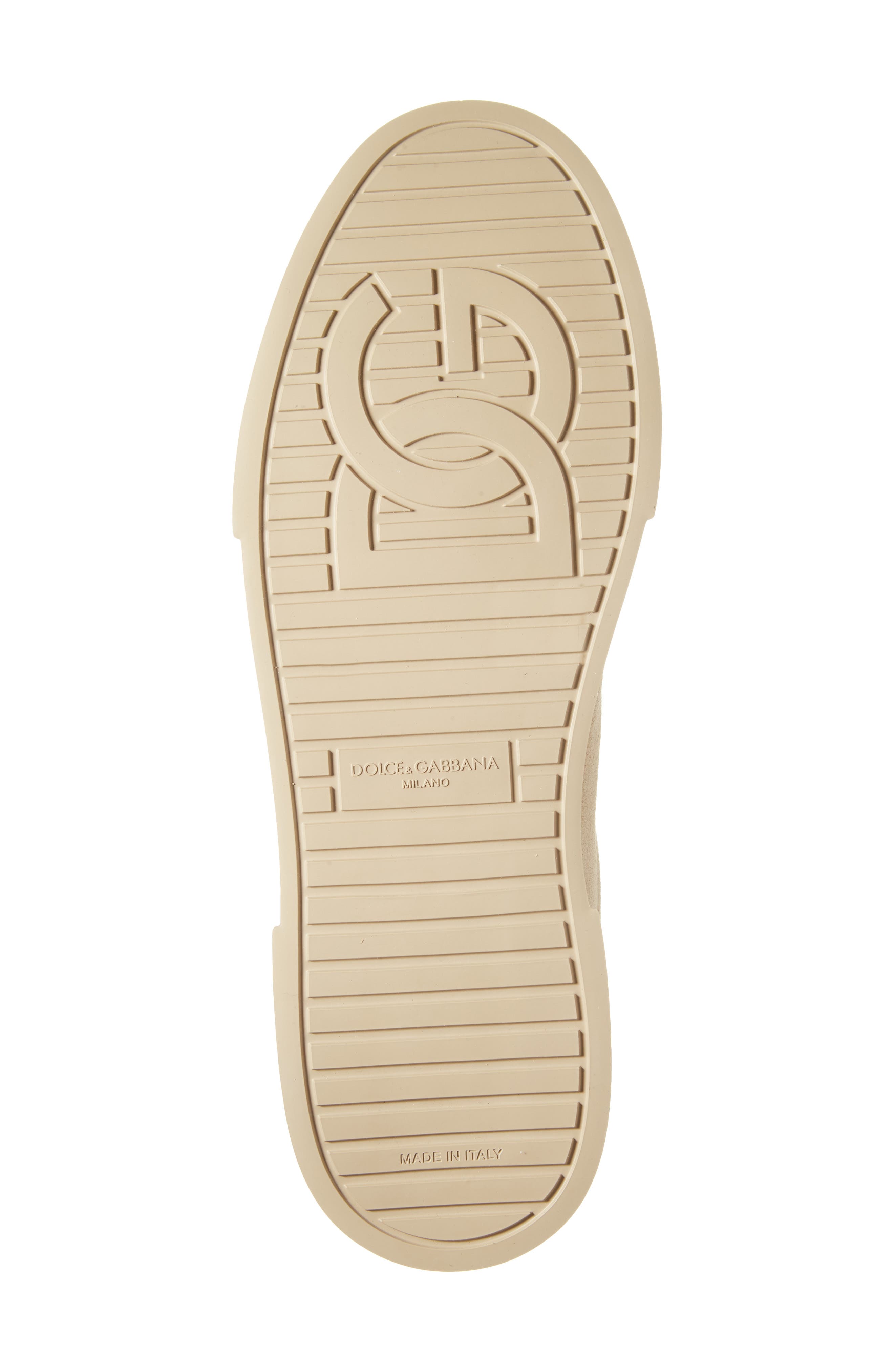 Dolce&Gabbana Perforated Logo Low Top Sneaker, Alternate, color, 80703-Sabbia