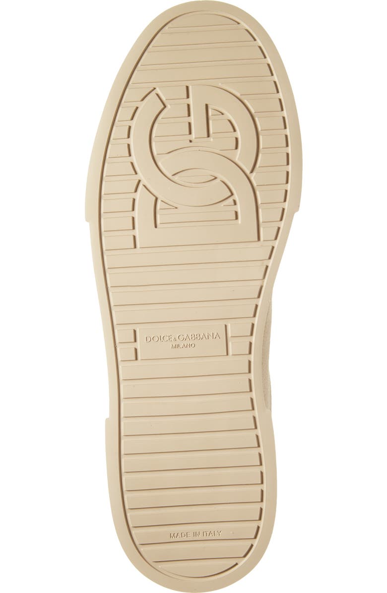 Dolce&Gabbana Perforated Logo Low Top Sneaker, Alternate, color, 80703-Sabbia