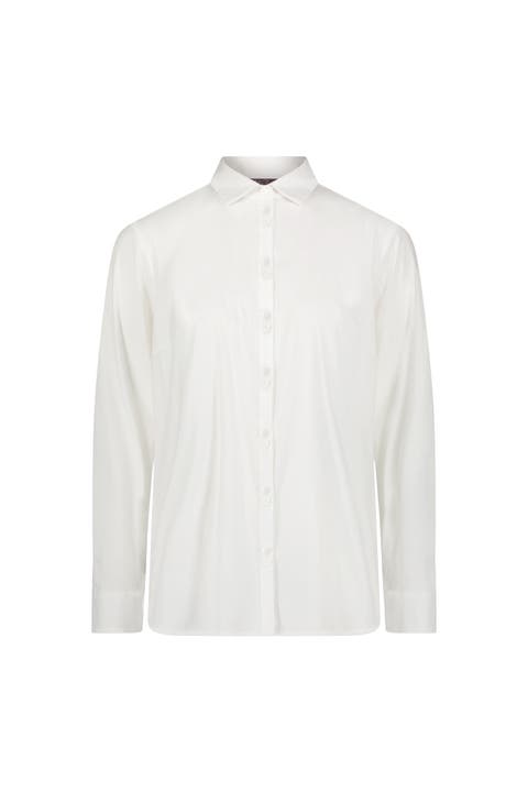 Cotton Poplin Bow Back Shirt