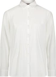 Lela Rose Cotton Poplin Bow Back Shirt