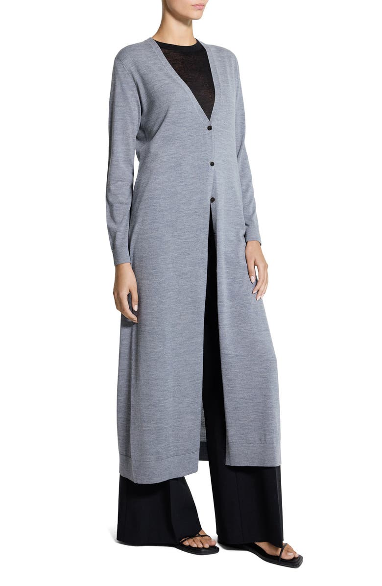 Theory Merino Wool Longline Cardigan, Alternate, color,