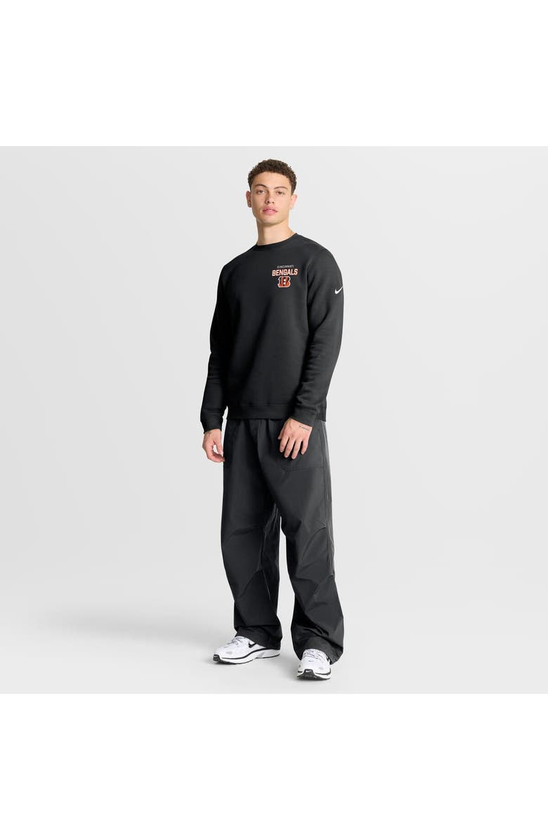Nike Men's Nike Black Cincinnati Bengals Primetime Club Fleece Pullover Sweatshirt, Alternate, color, Black
