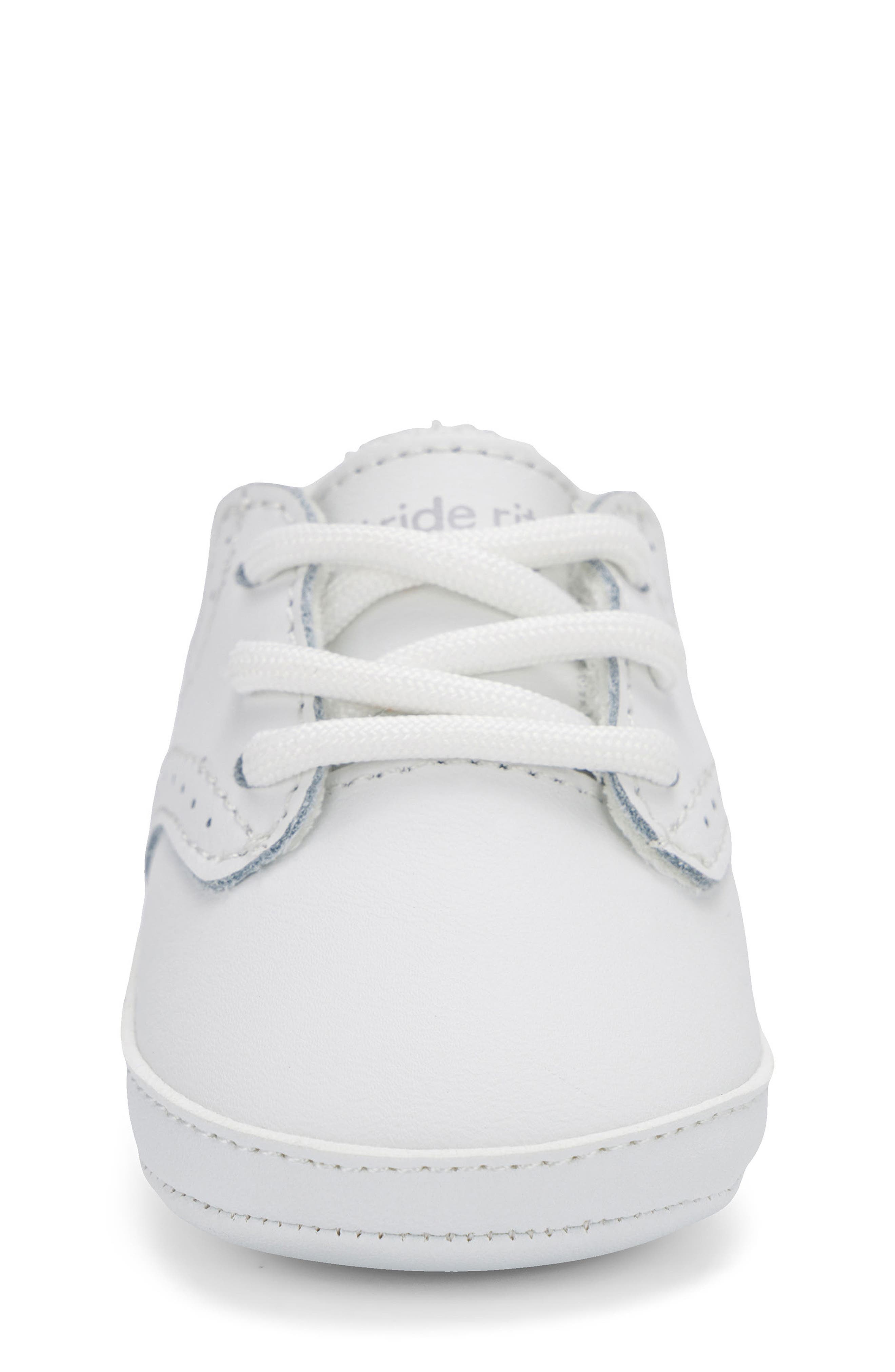 Kids' PW Cris Leather Sneaker, Alternate, color, WHITE