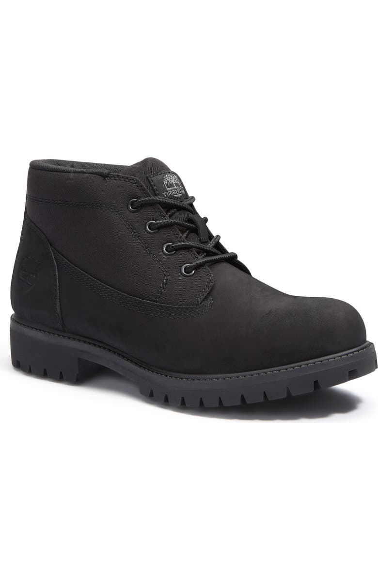 Timberland Premium Waterproof Lace-Up Chukka Boot, Main, color, Black Nubuck