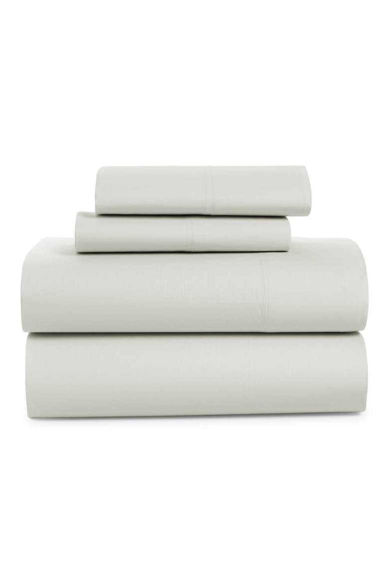 Cotton Percale 4-Piece Bed Sheet Set, Main, color, HARBOR MIST