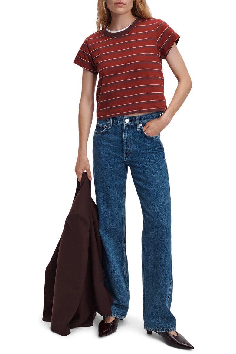Kelly Striped T-Shirt, Alternate, color, POM MULTI