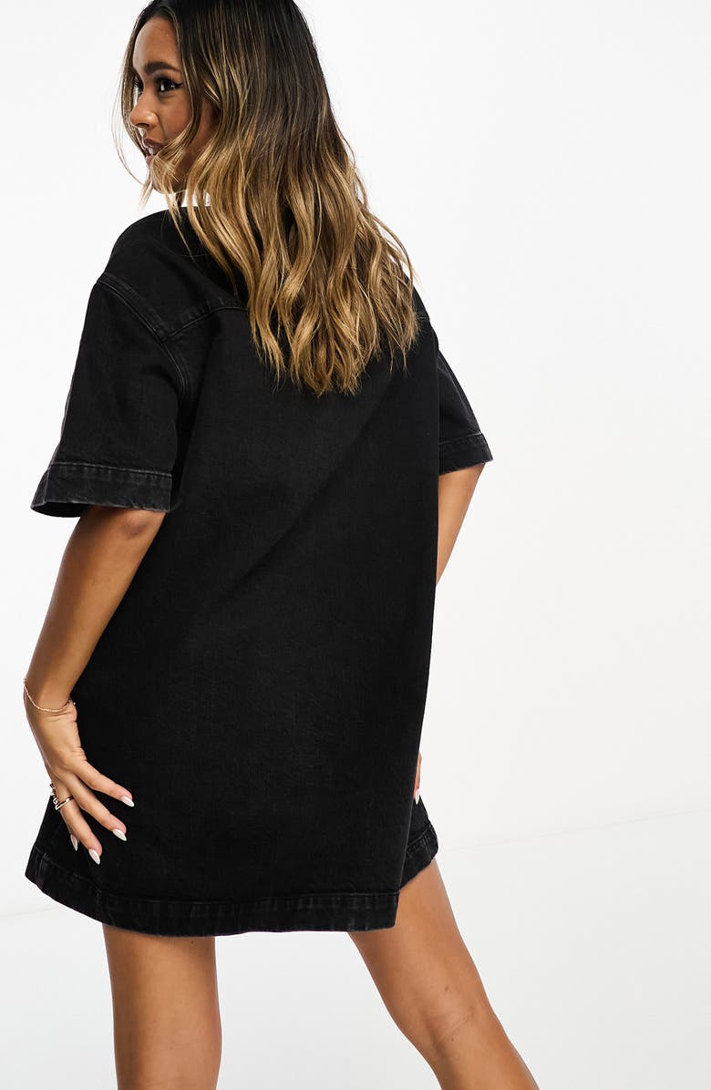 ASOS DESIGN Relaxed Fit Denim Shirtdress, Alternate, color,